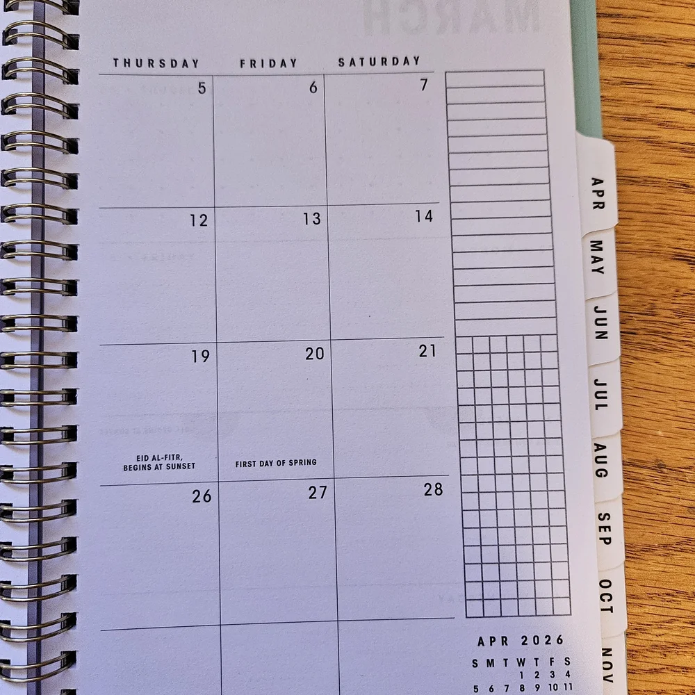 Alison Janssen 2026 Floral Weekly Monthly Planning Calendar